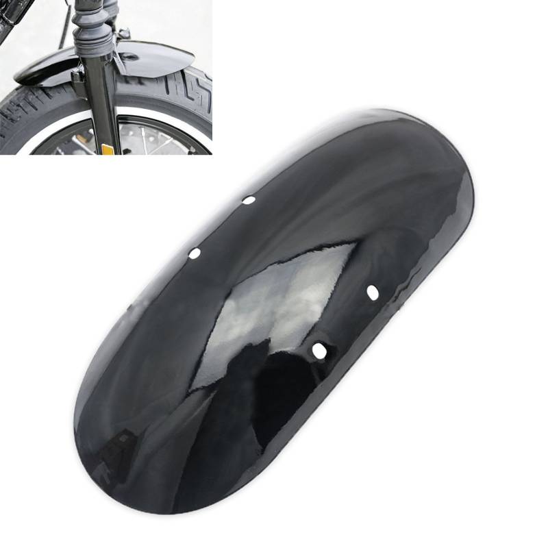 KATUR Motorcycle Short 13 5/8 "Frontfender Schwarz für Harley Davidson 48 Achtundvierzig XL1200X 2010-2017 von KATUR