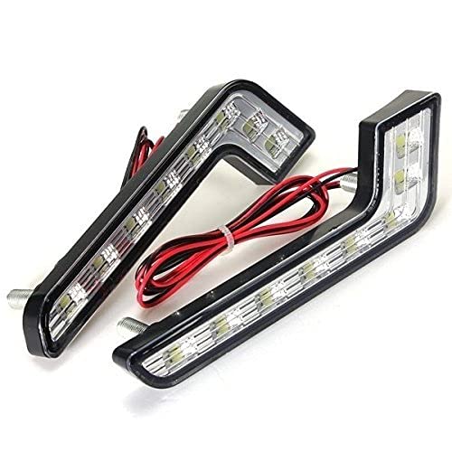 KaTur Beleuchtung für M ercedes-B ENZ, 2 x 8 DRL-Leuchten im LED-Stil, 12 V, Auto-Beleuchtung, Tagfahrlicht, Scheinwerfer, Nebelscheinwerfer, weiß von KATUR