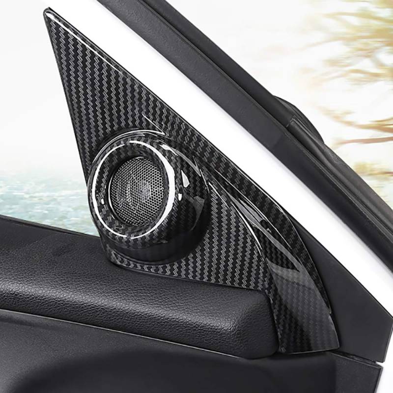 Kadore Innenraum Haustür Lautsprecher Fenster A Pillar Cover Trim für Honda Civic 2016-2021 10th Gen Carbon Fiber Farbe 2-pc von Kadore