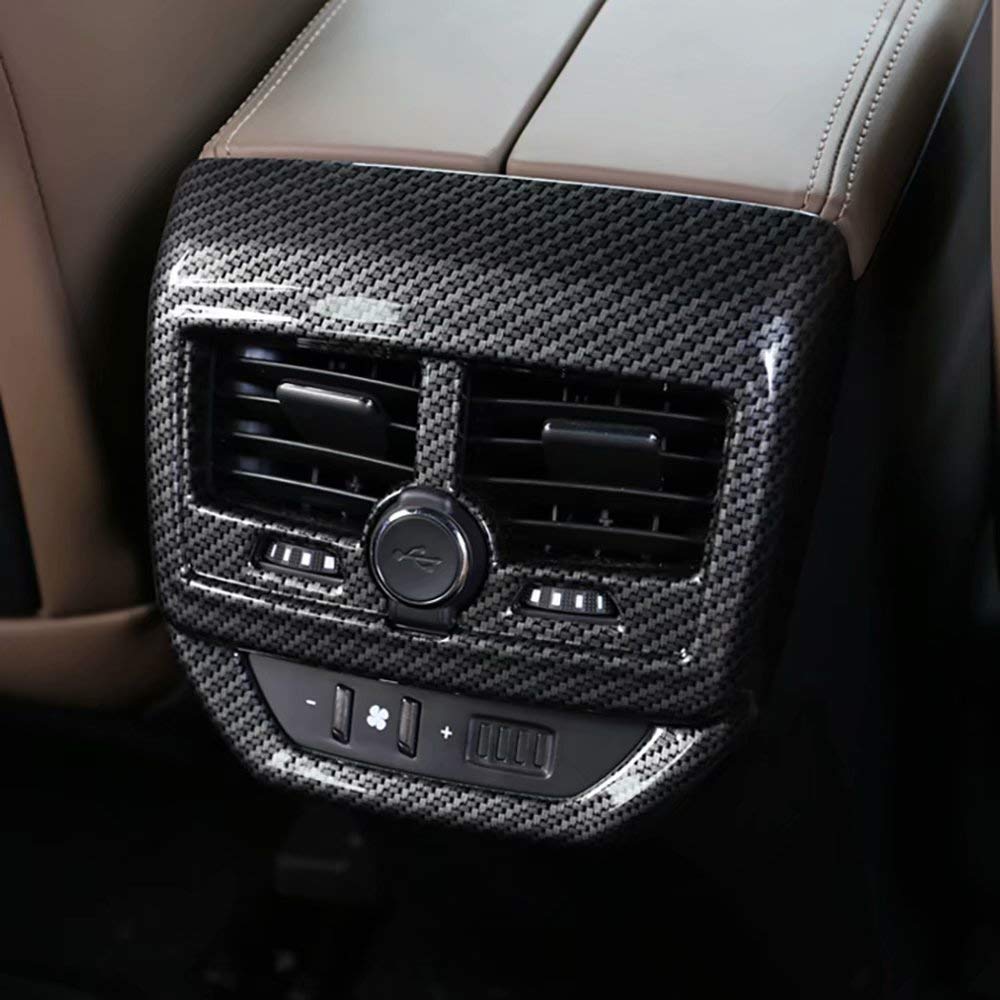 Kadore für Peugeot 3008 gt line 2017-2019 kohlefaser Stil innen mittelarmlehne hinten air Outlet Vent Abdeckung zierrahmen 1 stück von Kadore