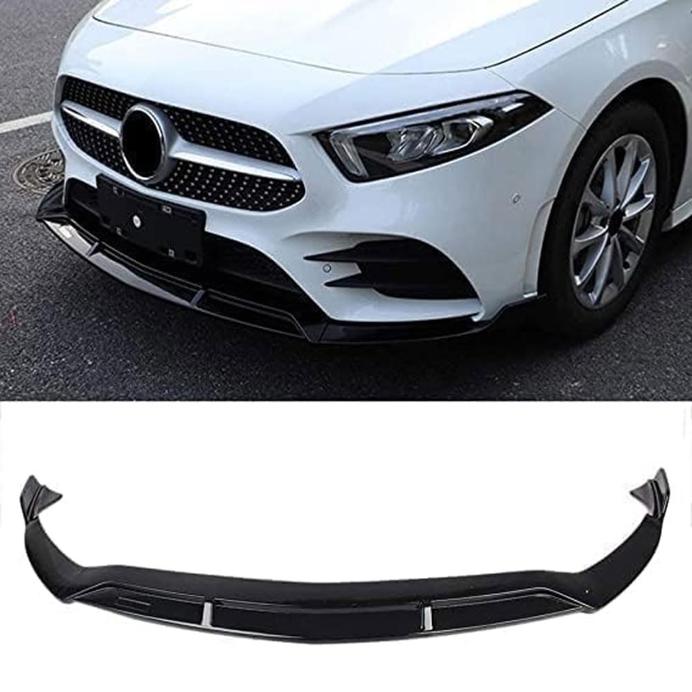 Auto Frontspoiler für Mercedes Benz W177 A Class 2019 2020, ABS Frontlippe Spoiler FrontstoßStange Lippe Splitter Diffusor Antikollisionsschutz Zubehör von Kadue