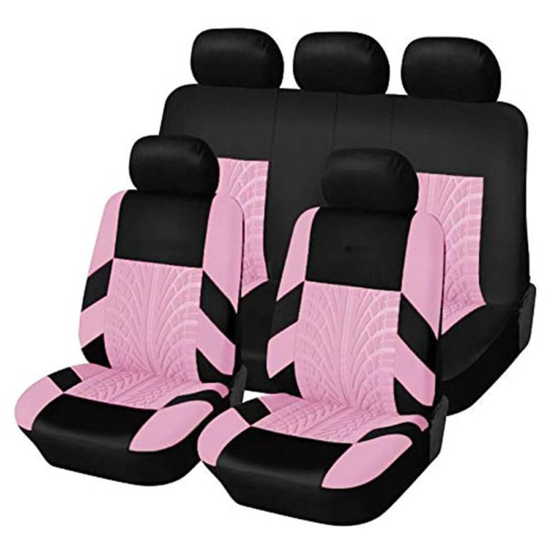 Kadue Auto Sitzbezüge für Mitsubishi ASX 2010-2023, 5 Sitzer Autositzbezüge Sets Sitzschoner Vorne und Hinten Schonbezüge Innenraum Zubehör,F/Pink von Kadue