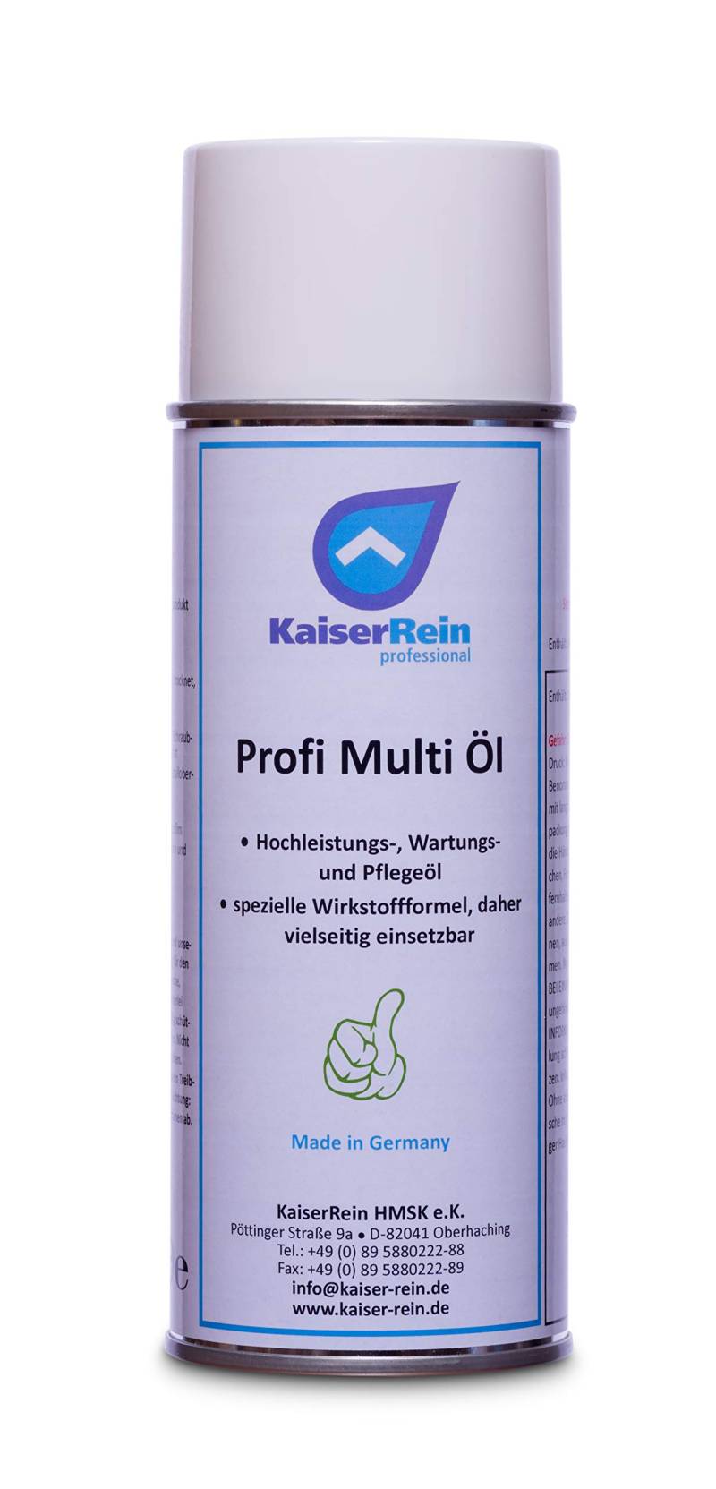 KaiserRein Profi Multi Öl Allzweck-öl Multi-Spray Schmieröl Haushalts-öl beseitigt Quietschen, Schmiert, Fettet, Türen, Schränke, Schließzylinder usw. von KaiserRein professional