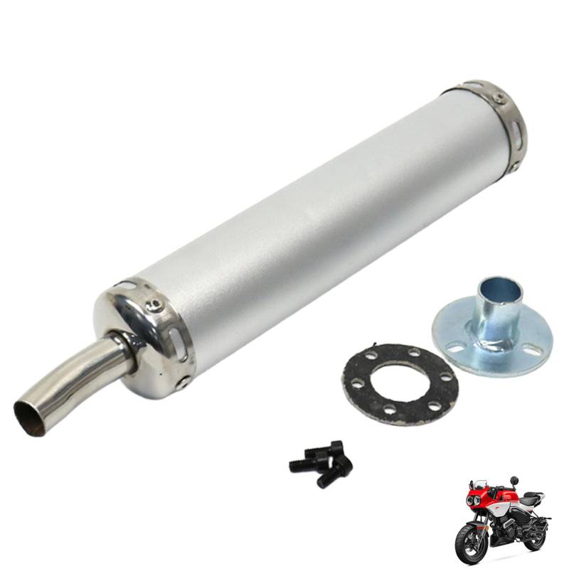 Motorradauspuffmuffler, 22 mm Einlass Universal Auspuffschalldler, Edelstahl -Auspuffspitze, Schalldämpfer Rohr Dirt Bike Street Bike Roller von Kalastussaari