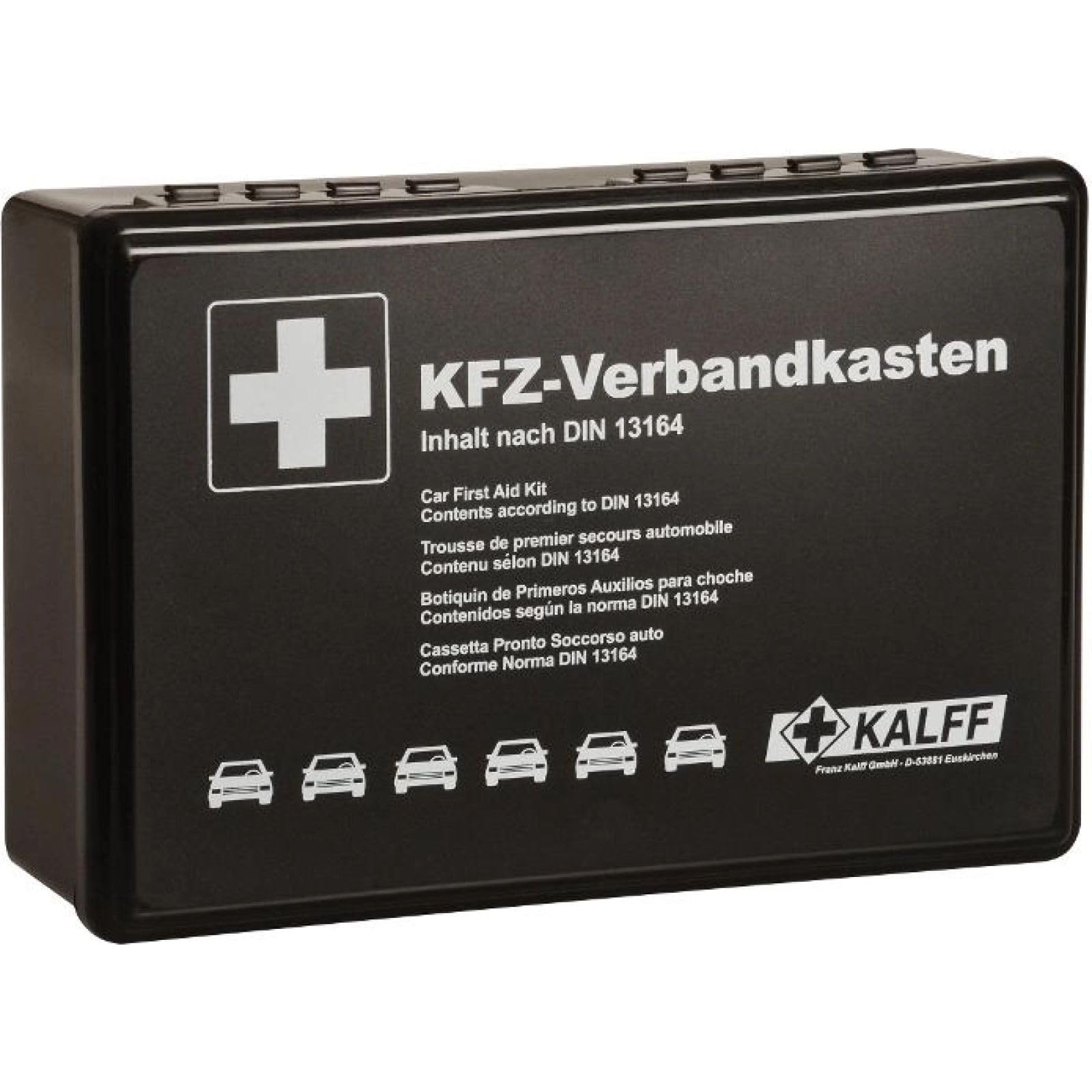 KALFF 1734 Verbandkasten Din 13164, Schwarz von Kalff