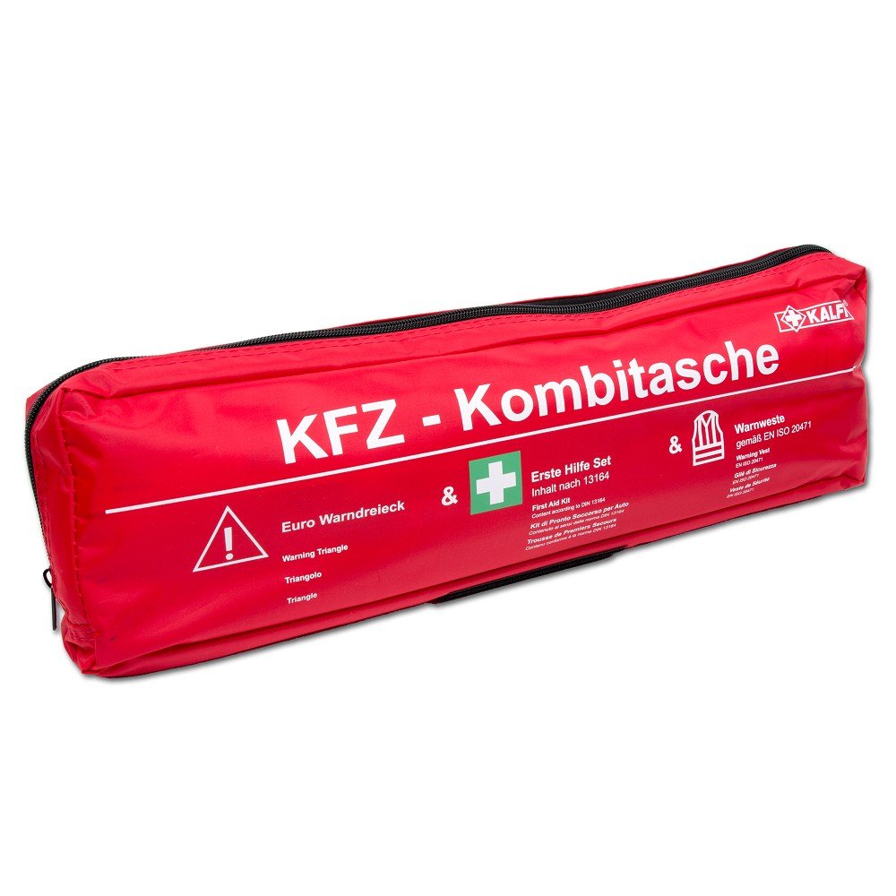 Kalff 7440 Kombi Tasche Trio, DIN 13164 mit Warndreieck und Warnweste von Kalff