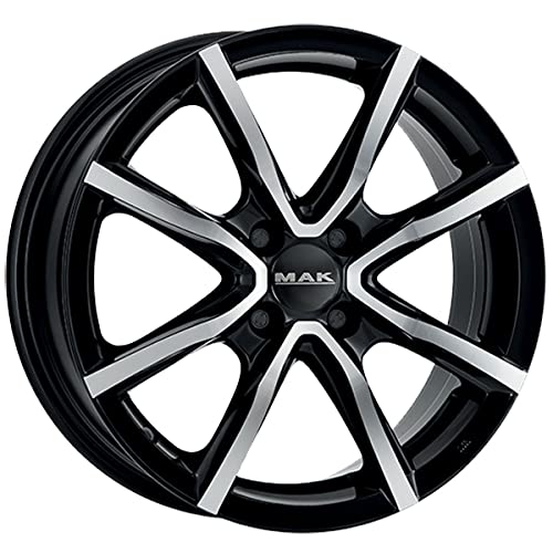 MAK Milano schwarz, bearbeitet Face 5,5 x 15 ET42 4 x 100 Hub Bohrung 60,1 Legierung Felgen von Kam