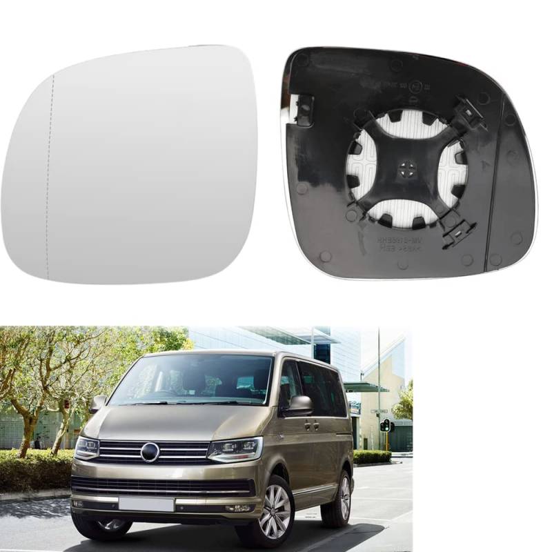 Kamanan Rückspiegelglas Links Spiegelglas Ersatz Beheizbar Rückspiegelglas Spiegelglas Außenspiegel für VW 2010-2015 T5/ 2016-2021 T6/ für VW Transporter Caravelle 2014-2019 von Kamanan