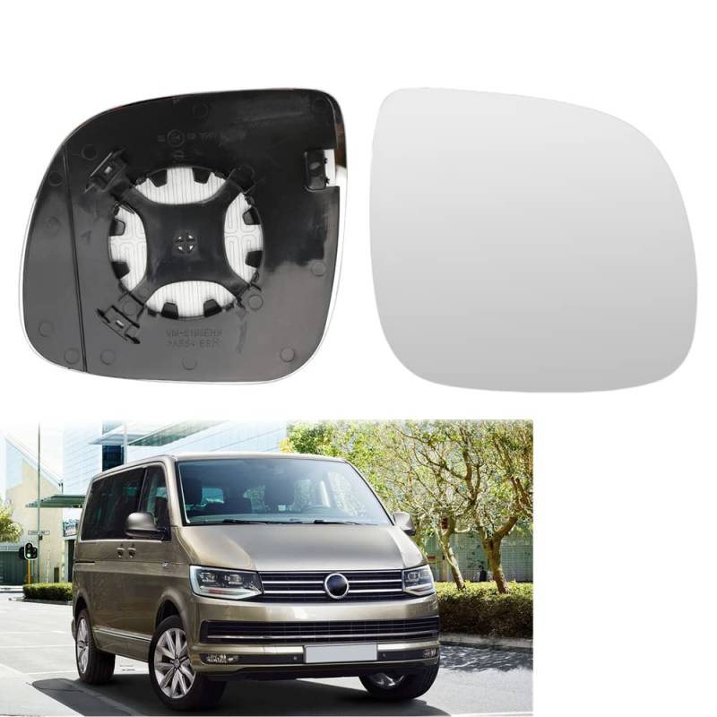 Kamanan Rückspiegelglas Rechts Spiegelglas Ersatz Beheizbar Rückspiegelglas für VW Spiegelglas Außenspiegel für VW 2010-2015 T5/ 2016-2021 T6/ für VW Transporter Caravelle 2014-2019 von Kamanan