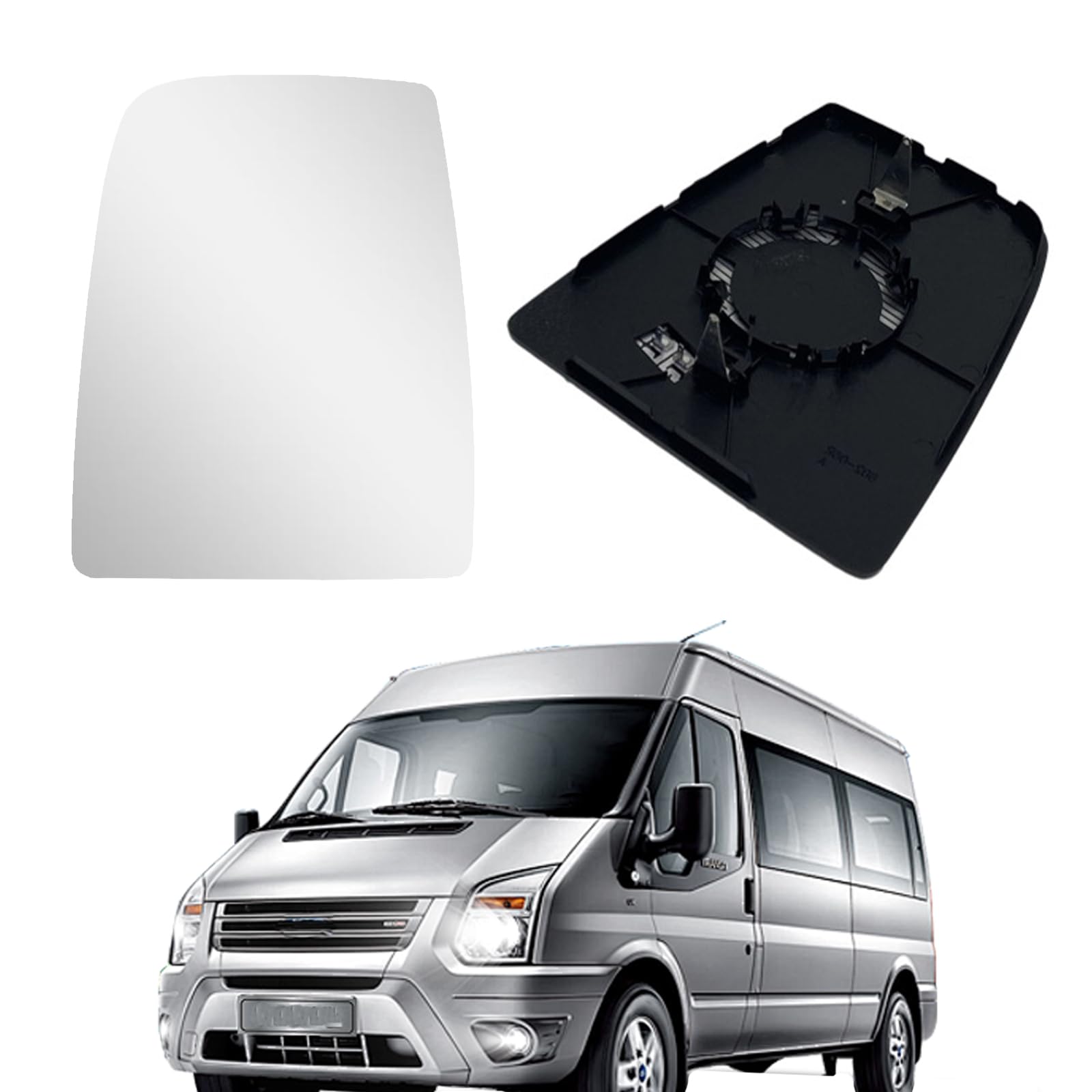 Spiegelglas Ersatz für Ford Transit MK8 2014-2000 Fahrerseite Beheizbar Ersatzspiegelglas AußEnspiegel AsphäRisch RüCkspiegelglas ABS-Seitenspiegelglas(Links) von Kamanan