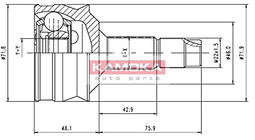 Kamoka 6258 KAMOKA Gelenksatz, Antriebswelle von Kamoka