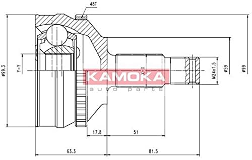 Kamoka 6576 KAMOKA Gelenksatz, Antriebswelle von Kamoka