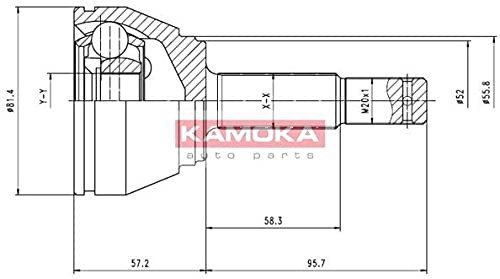 Kamoka 6804 KAMOKA Gelenksatz, Antriebswelle von Kamoka