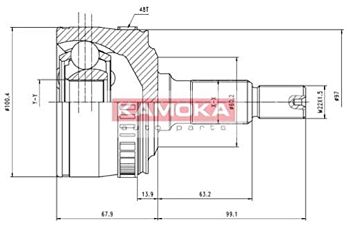 Kamoka 7046 KAMOKA Gelenksatz, Antriebswelle von Kamoka