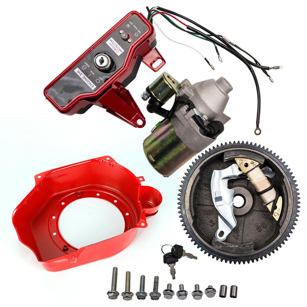 Schwungrad-Anlasser-Kit, Schwungrad Elektrostart Kit, Anlasser Schwungrad Switch Für Honda Gx160 5.5hp Und Honda Gx200 6.5hp von Kanbihao