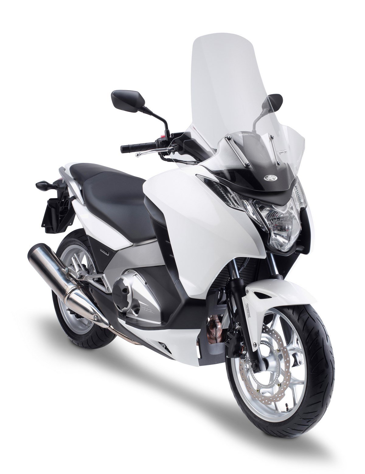 Kappa KD1109ST Transparente Windschutzscheibe mit Handschutz für Honda Integra 700 (Bj.12 > 13), Honda Integra 750 (Bj.14), Maße: 72 x 69 cm (H x L) von Kappa