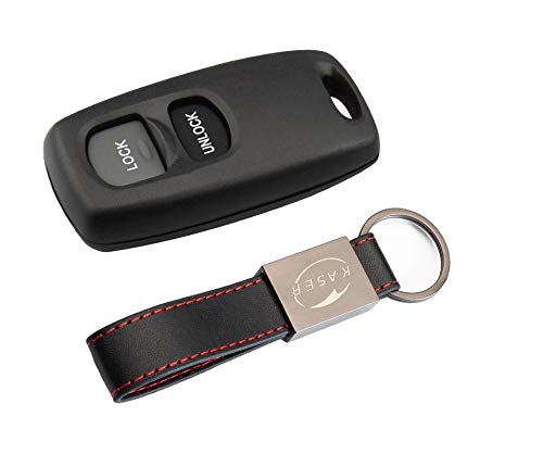 KASER Schlüssel Gehäuse Fernbedienung für Mazda Autoschlüssel Funkschlüssel 2 Tasten für Mazda 2 3 6 323 626 MX5 von Kaser
