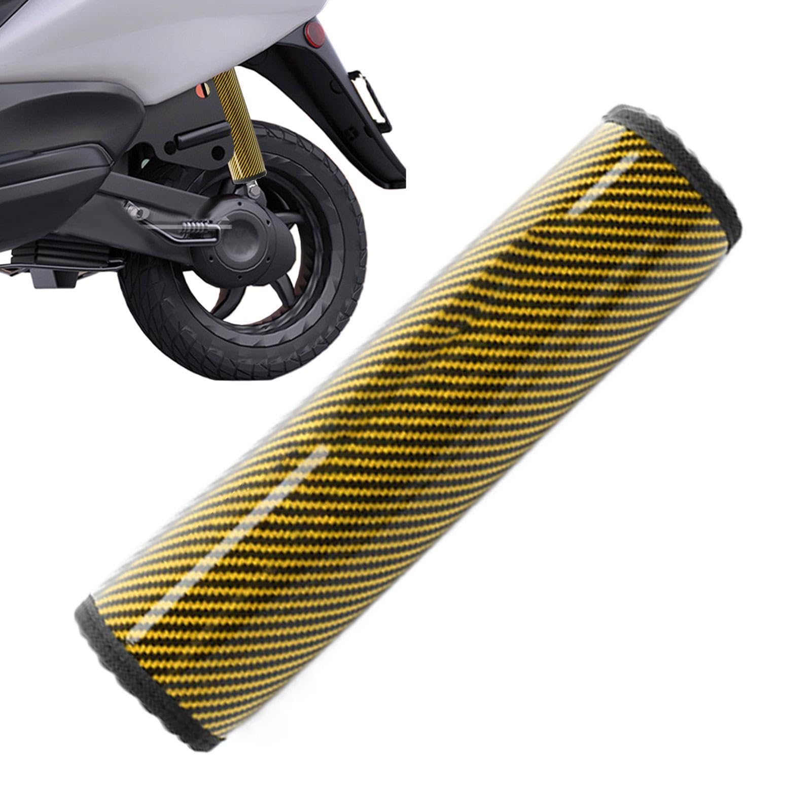 Stoßabdeckungen, Carbon Wrap | Wasserdichte Kohlefaser -Vordergabelabdeckung,Einstellbare Motorradschutzstange, Schutzhandwerker, Schutzschockdämpfer für die meisten Schmutzräder von Kasmole