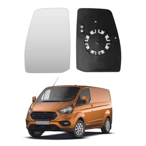 Beheizt Spiegelglas Ersatz für Ford Transit Custom 2013–2019, Außenspiegel Glas Asphärisch, Außenspiegel Verstellbar Geeignet, Umkehrlinse Rückfahrglas Spiegel (Links) von Katsiro