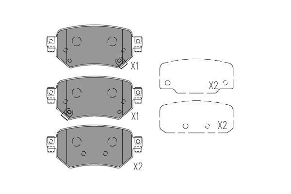 Bremsbelagsatz, Scheibenbremse Hinterachse Kavo Parts KBP-4577 von Kavo Parts