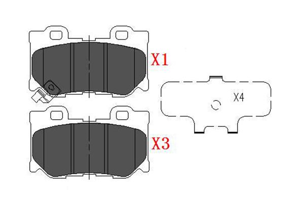 Bremsbelagsatz, Scheibenbremse Hinterachse Kavo Parts KBP-6582 von Kavo Parts