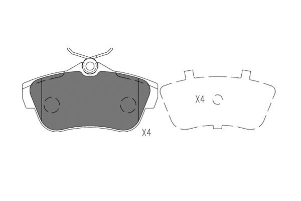 Bremsbelagsatz, Scheibenbremse Hinterachse Kavo Parts KBP-9147 von Kavo Parts