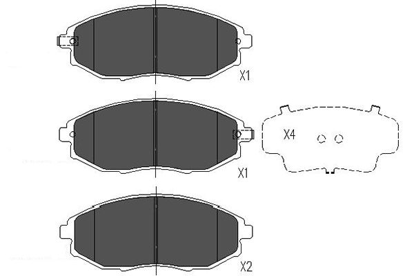 Bremsbelagsatz, Scheibenbremse Vorderachse Kavo Parts KBP-1011 von Kavo Parts