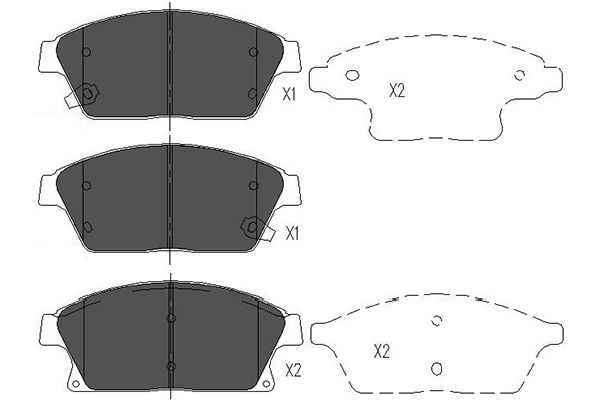 Bremsbelagsatz, Scheibenbremse Vorderachse Kavo Parts KBP-1014 von Kavo Parts