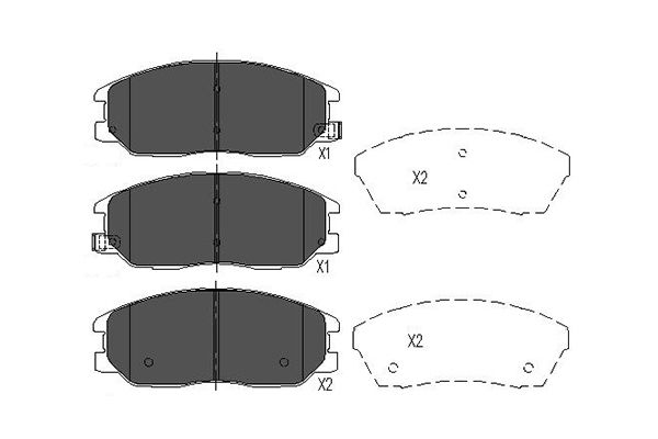 Bremsbelagsatz, Scheibenbremse Vorderachse Kavo Parts KBP-3021 von Kavo Parts