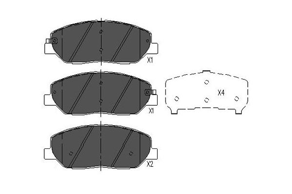 Bremsbelagsatz, Scheibenbremse Vorderachse Kavo Parts KBP-3023 von Kavo Parts