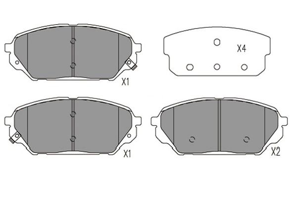 Bremsbelagsatz, Scheibenbremse Vorderachse Kavo Parts KBP-3039 von Kavo Parts