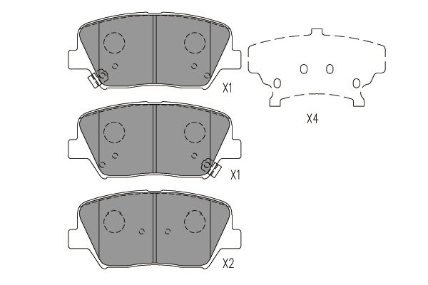 Bremsbelagsatz, Scheibenbremse Vorderachse Kavo Parts KBP-3050 von Kavo Parts