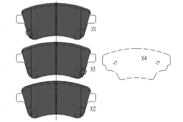 Bremsbelagsatz, Scheibenbremse Vorderachse Kavo Parts KBP-4028 von Kavo Parts