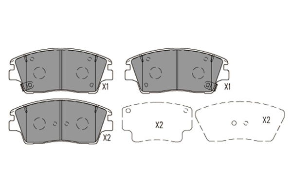 Bremsbelagsatz, Scheibenbremse Vorderachse Kavo Parts KBP-4030 von Kavo Parts