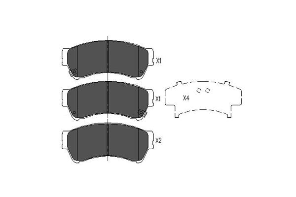 Bremsbelagsatz, Scheibenbremse Vorderachse Kavo Parts KBP-4557 von Kavo Parts