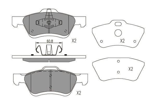 Bremsbelagsatz, Scheibenbremse Vorderachse Kavo Parts KBP-4564 von Kavo Parts