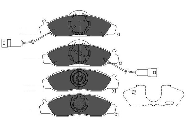 Bremsbelagsatz, Scheibenbremse Vorderachse Kavo Parts KBP-7502 von Kavo Parts