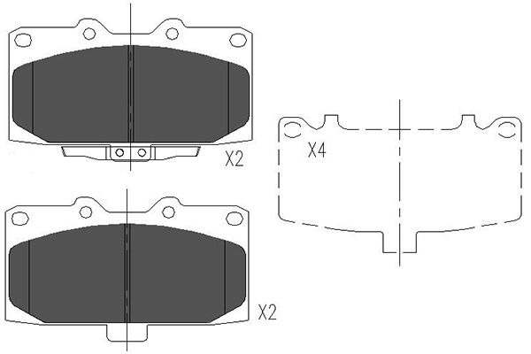 Bremsbelagsatz, Scheibenbremse Vorderachse Kavo Parts KBP-8003 von Kavo Parts