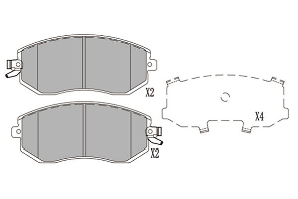 Bremsbelagsatz, Scheibenbremse Vorderachse Kavo Parts KBP-8025 von Kavo Parts