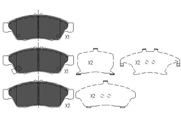 Bremsbelagsatz, Scheibenbremse Vorderachse Kavo Parts KBP-8510 von Kavo Parts