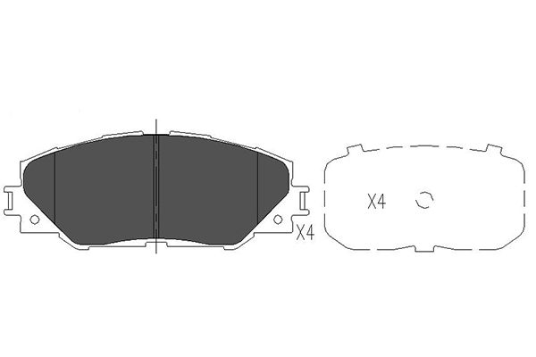 Bremsbelagsatz, Scheibenbremse Vorderachse Kavo Parts KBP-9026 von Kavo Parts