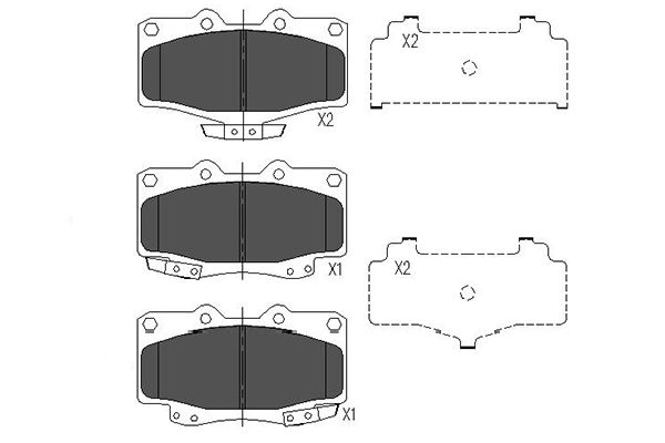 Bremsbelagsatz, Scheibenbremse Vorderachse Kavo Parts KBP-9054 von Kavo Parts