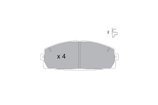 Bremsbelagsatz, Scheibenbremse Vorderachse Kavo Parts KBP-9124 von Kavo Parts