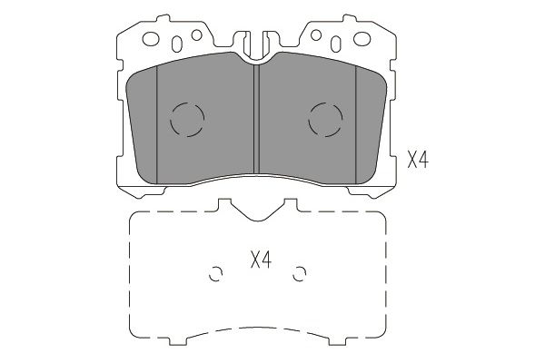 Bremsbelagsatz, Scheibenbremse Vorderachse Kavo Parts KBP-9150 von Kavo Parts