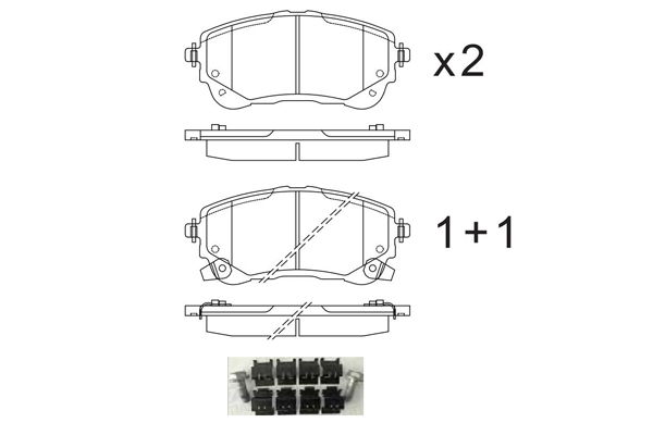 Bremsbelagsatz, Scheibenbremse Vorderachse Kavo Parts KBP-9159 von Kavo Parts