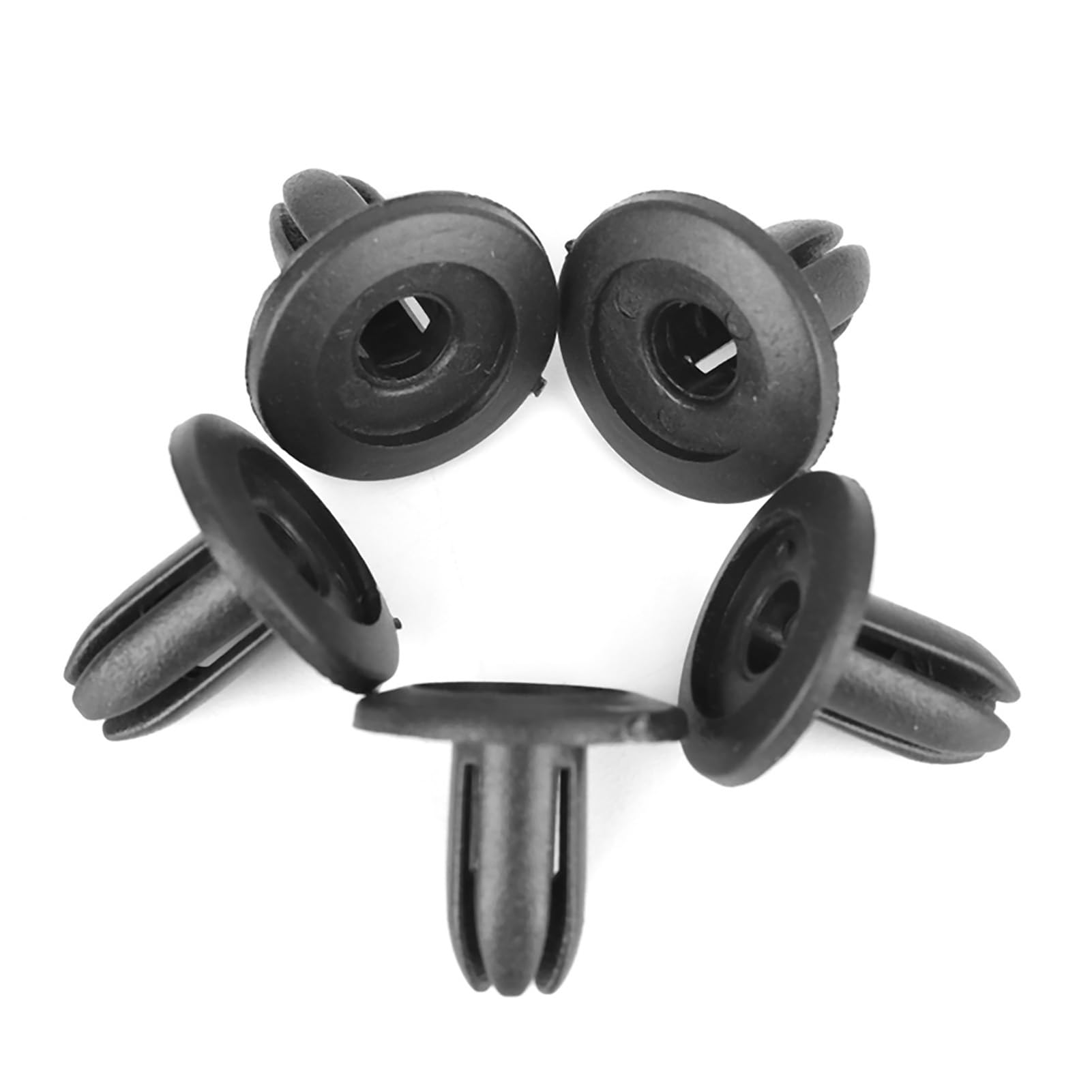 100 Stück Auto-Kunststoffnieten 6 Mm Lochdurchmesser Fastener Bumper Clip Schwarz Universal-Fahrzeuge von Kavolet