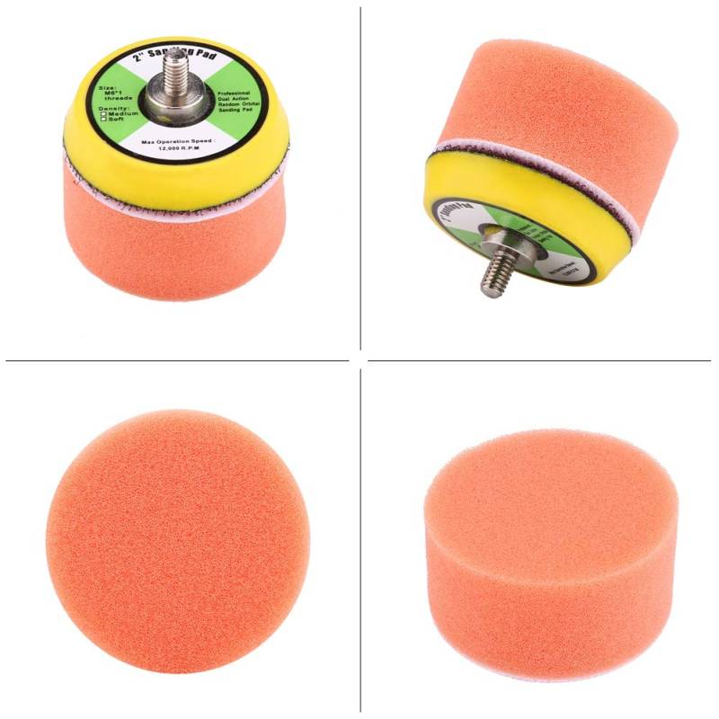 17pcs 2inch Schwamm Buffing Polishing Pad Kit Lanter und Effiziente Reinigung für Autopolster für Profis und DIY -Enthusiasten Orange 16 Schwammpolierkissen 1 Hintergrundkissen von Kavolet