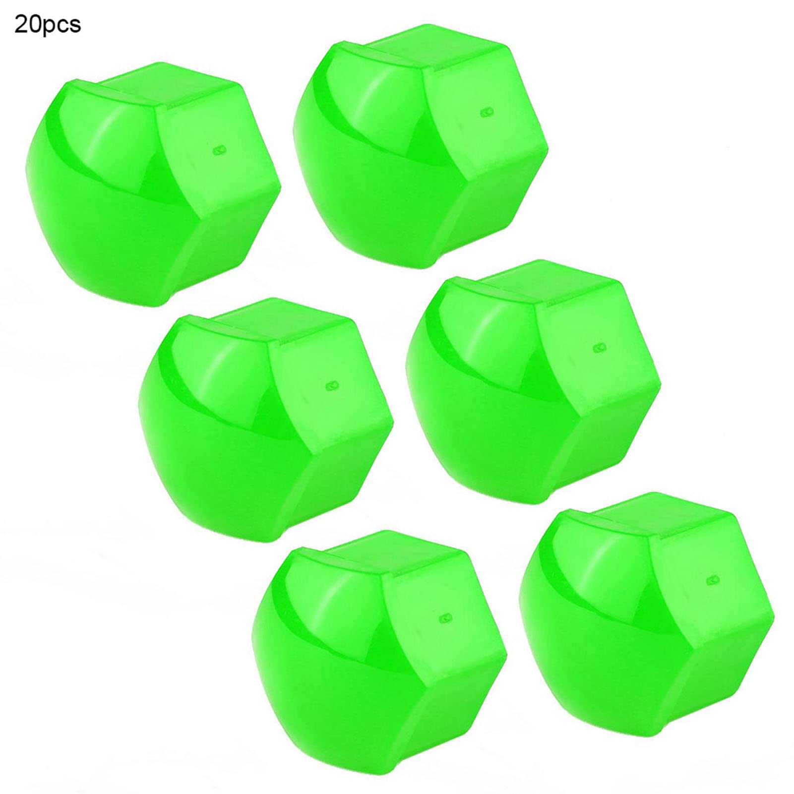 20 Stück 19-mm-Auto-Radmutterkappen, Nylon PA66, Einfache Installation, Schützende, Dekorierte, für Alle 19-mm-Schrauben, Außenschutz-Schraubenabdeckungsfelgen (Grün) von Kavolet