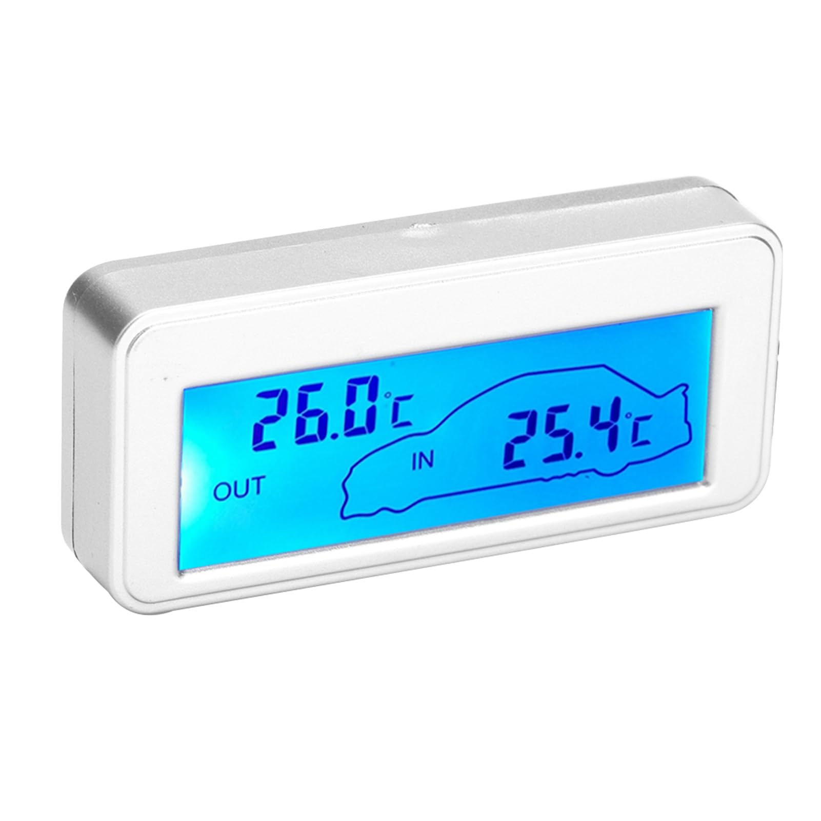 Auto Digital LCD Display 12V Indoor Outdoor Thermometer Temperaturmesser für Universal 12V Netzteil Auto von Kavolet