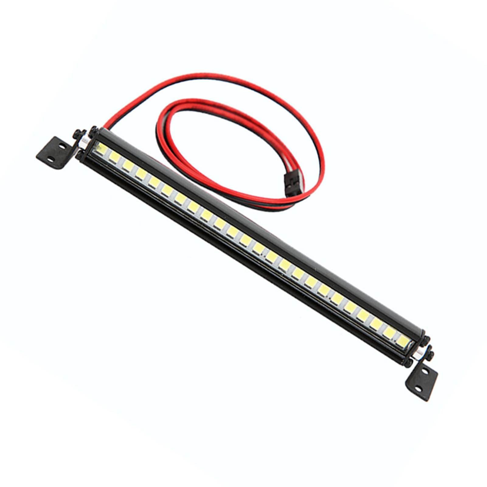 Kavolet LED Dachleuchten Bar Dachlampe Dekoration RC Zubehör Scx10 1/10 4WD Auto Nachtfahren (Schwarz) von Kavolet